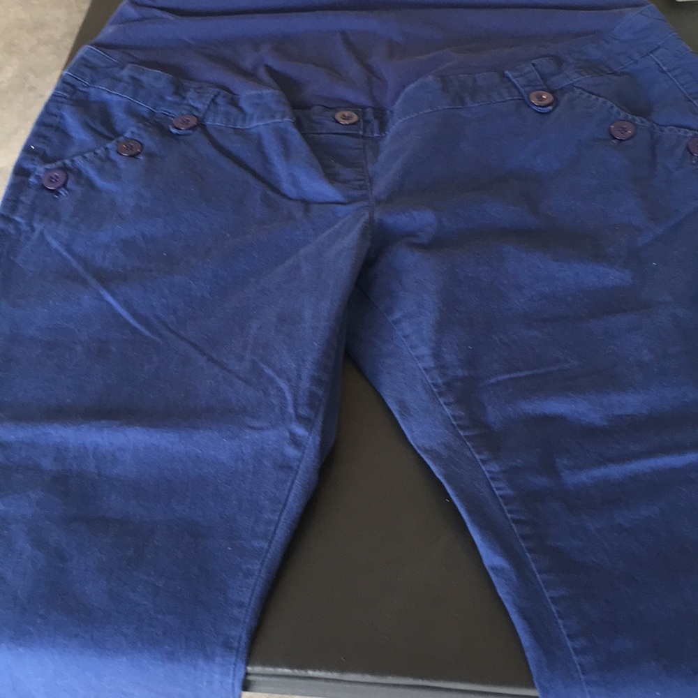 Navy blue maternity pants